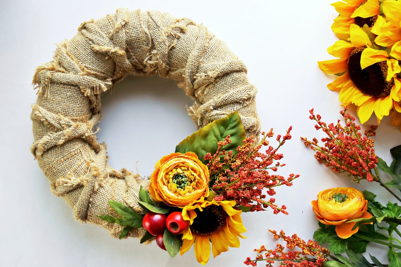 Burlap Wreath for Fall - It All Started With Paint