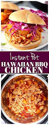 chicken bbq hawaiian recipe instant pot pulled sweet served cooked cooker pressure perfect