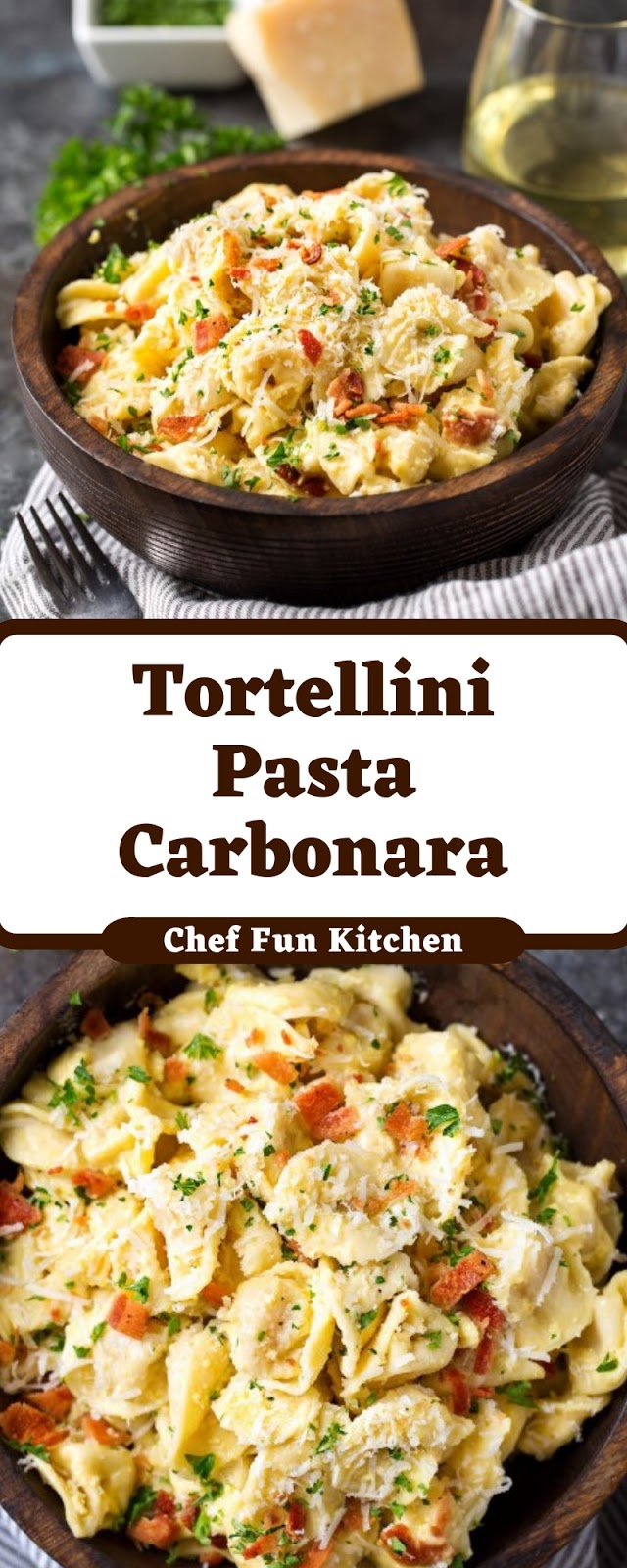 Tortellini Pasta Carbonara Tortellini Pasta Carbonara