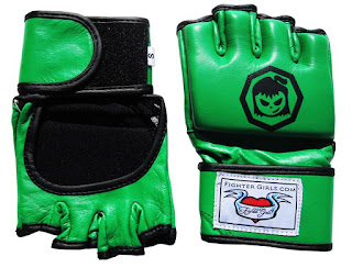 Fighter girls green mma gloves