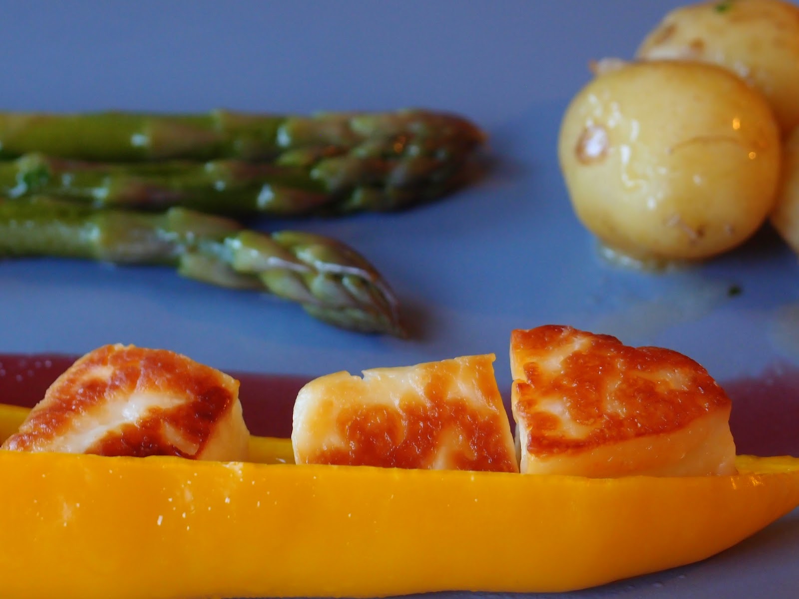 The VegHog New potatoes, asparagus with lemon and parsley butter and