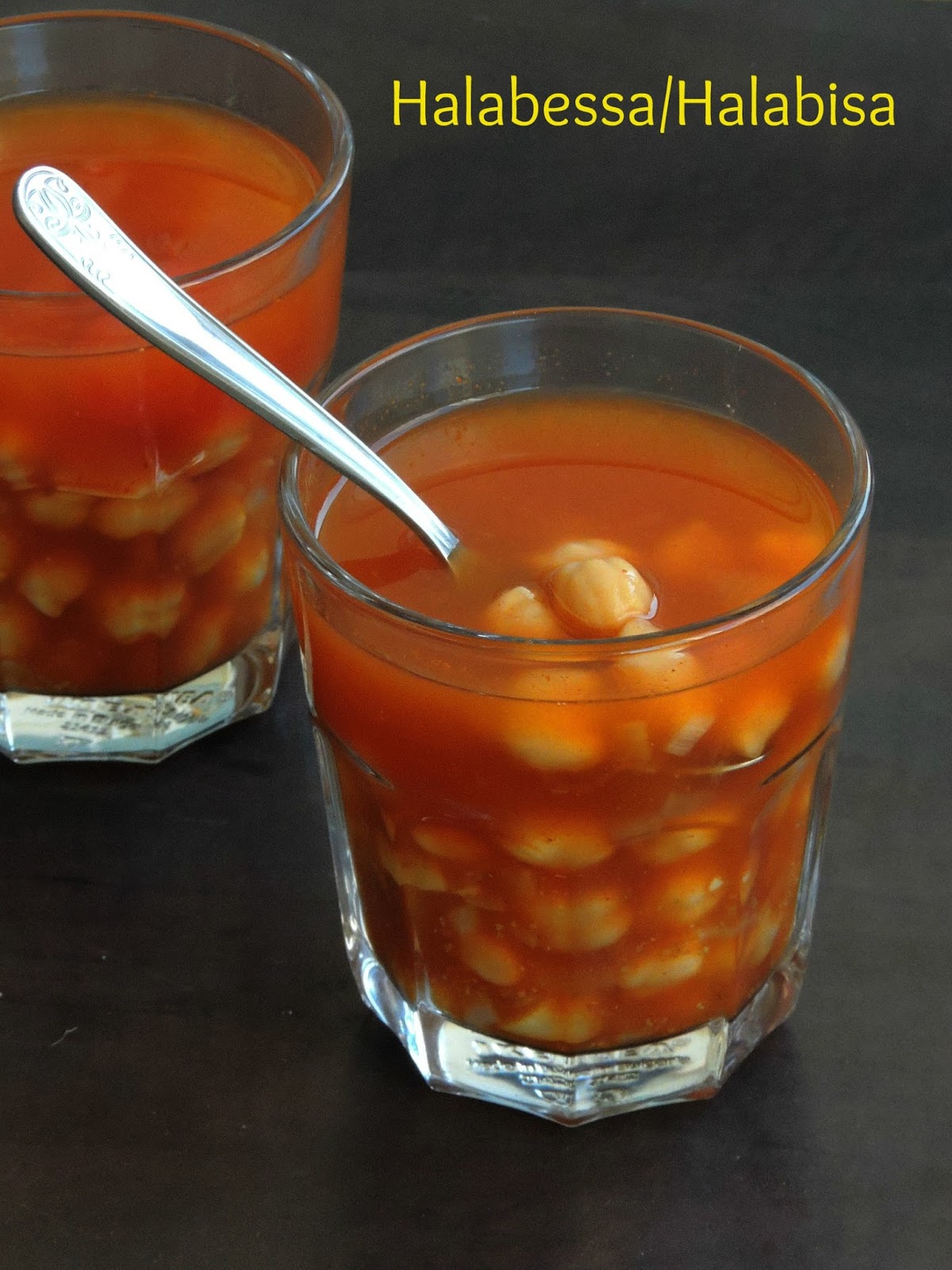 Priya's Versatile Recipes Halabessa/Halabisa/Egyptian Chickpeas Spicy Soup