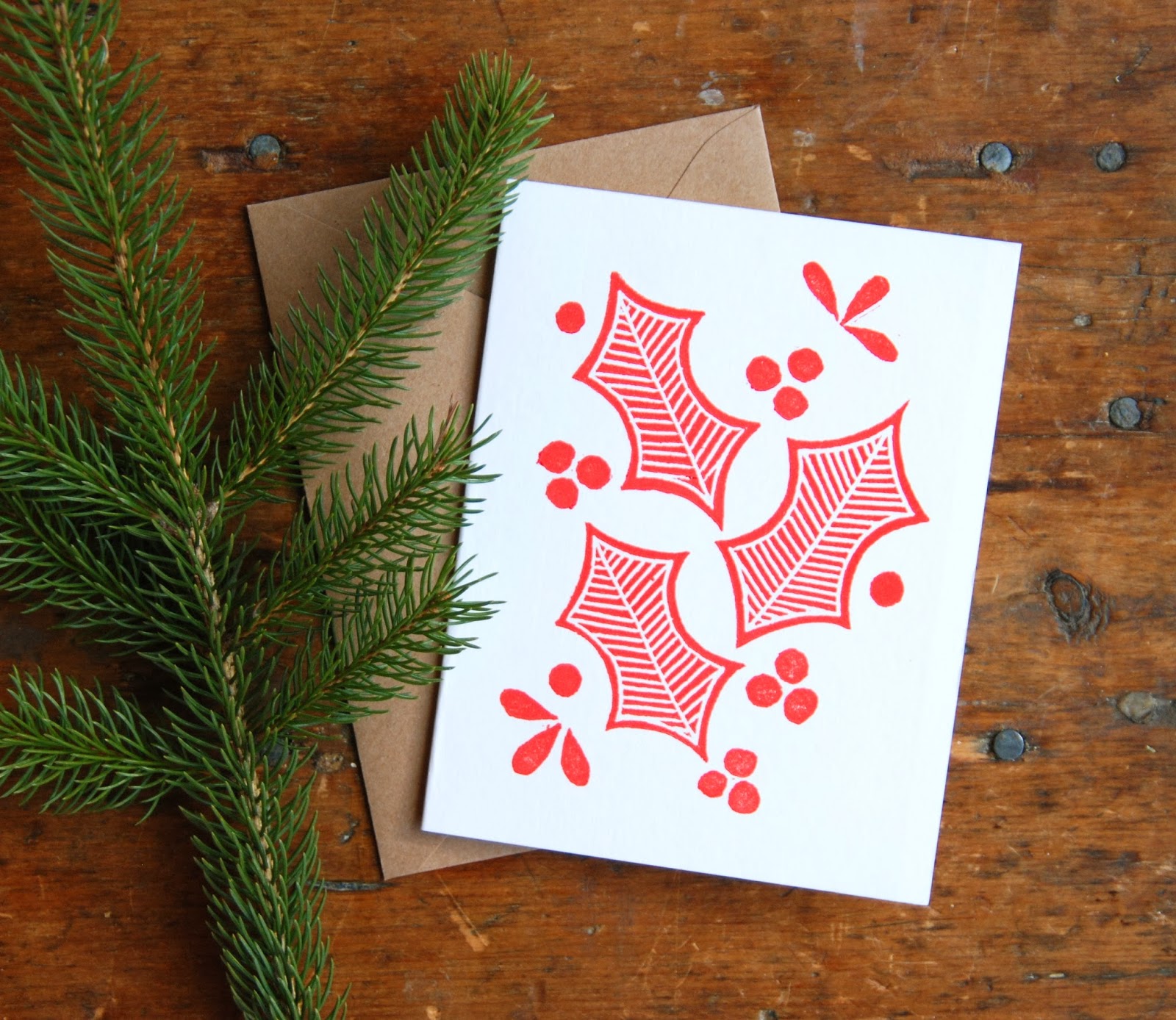 katharine watson new block printed holiday cards