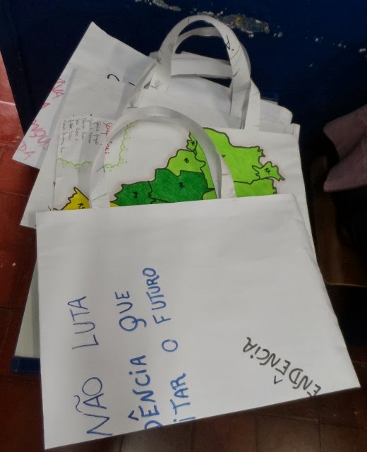 Ecobags utilizadas nas salas de Educação Infantil