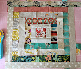 Linen and Canvas Log Cabin Quilt by Heidi Staples for Fabric Mutt