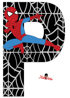 Alfabeto de Spiderman con Fondo Negro. - Oh my Alfabetos!