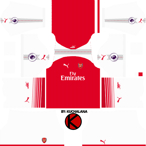 arsenal kit dream league soccer 2017