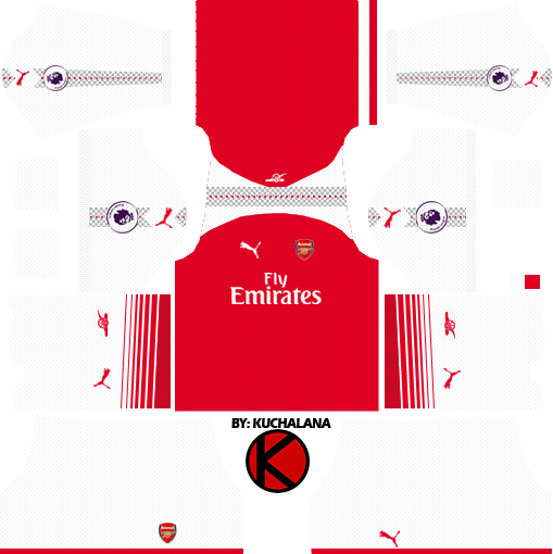 Arsenal Kits 2017/18 - Dream League Soccer