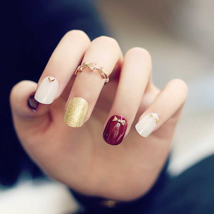 U Ef Bf Bdas De Gel Decoradas Con Colores Vino Tinto U Ef Bf Bdas De Gel Decoradas Con Colores Vino Tinto