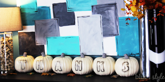 REVERSE THOSE JACK O LANTERNS FOR THANKSGIVING! Carve craft pumpkin Jack O'Lanterns for Halloween, then flip them around and spell out the word Sharpie silhouette Thanksgiving pumpkins