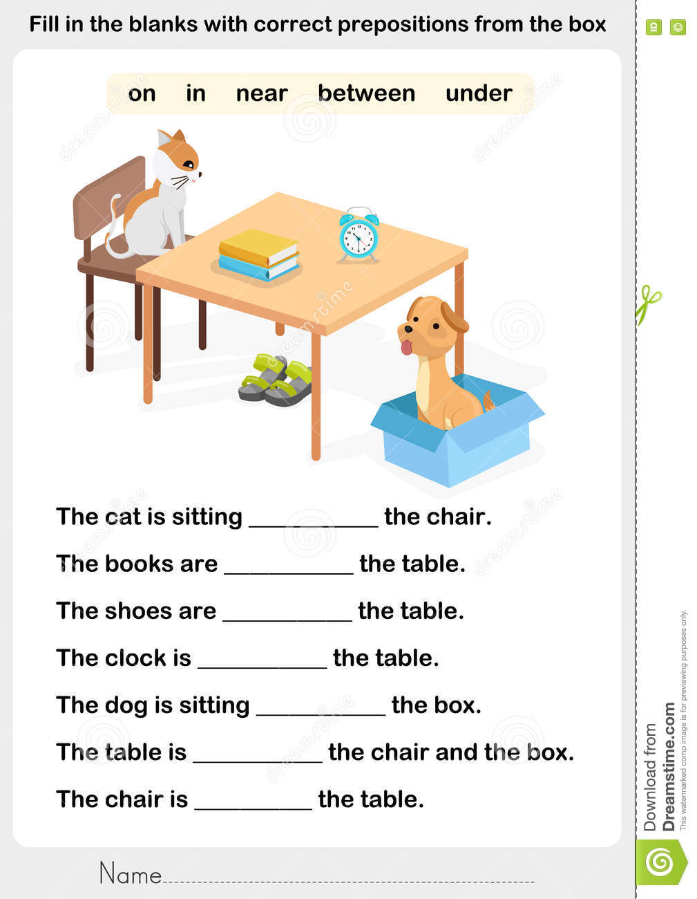Prepositions In English Worksheets