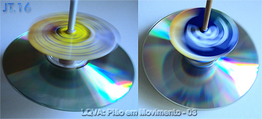 Pião feito com CD 