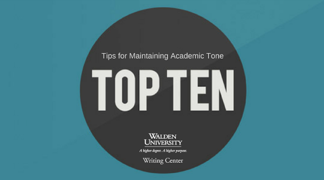 The intro slide that contains the title and the Walden U writing center logo.