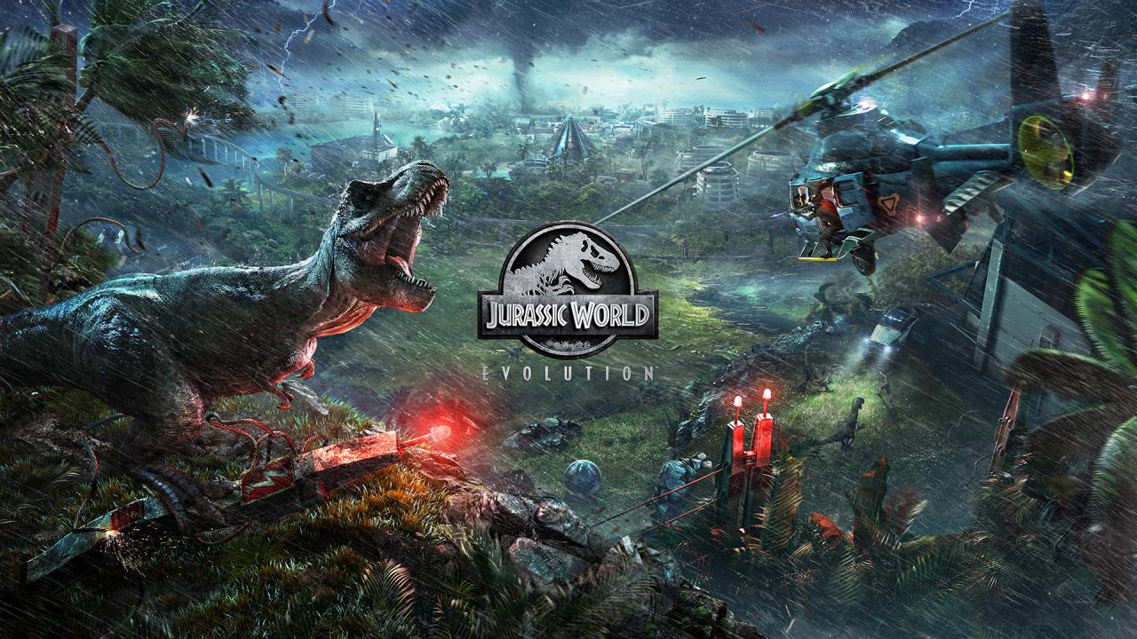 T-Rex Azul  Jurassic World Evolution Jogo de Dinossauro 