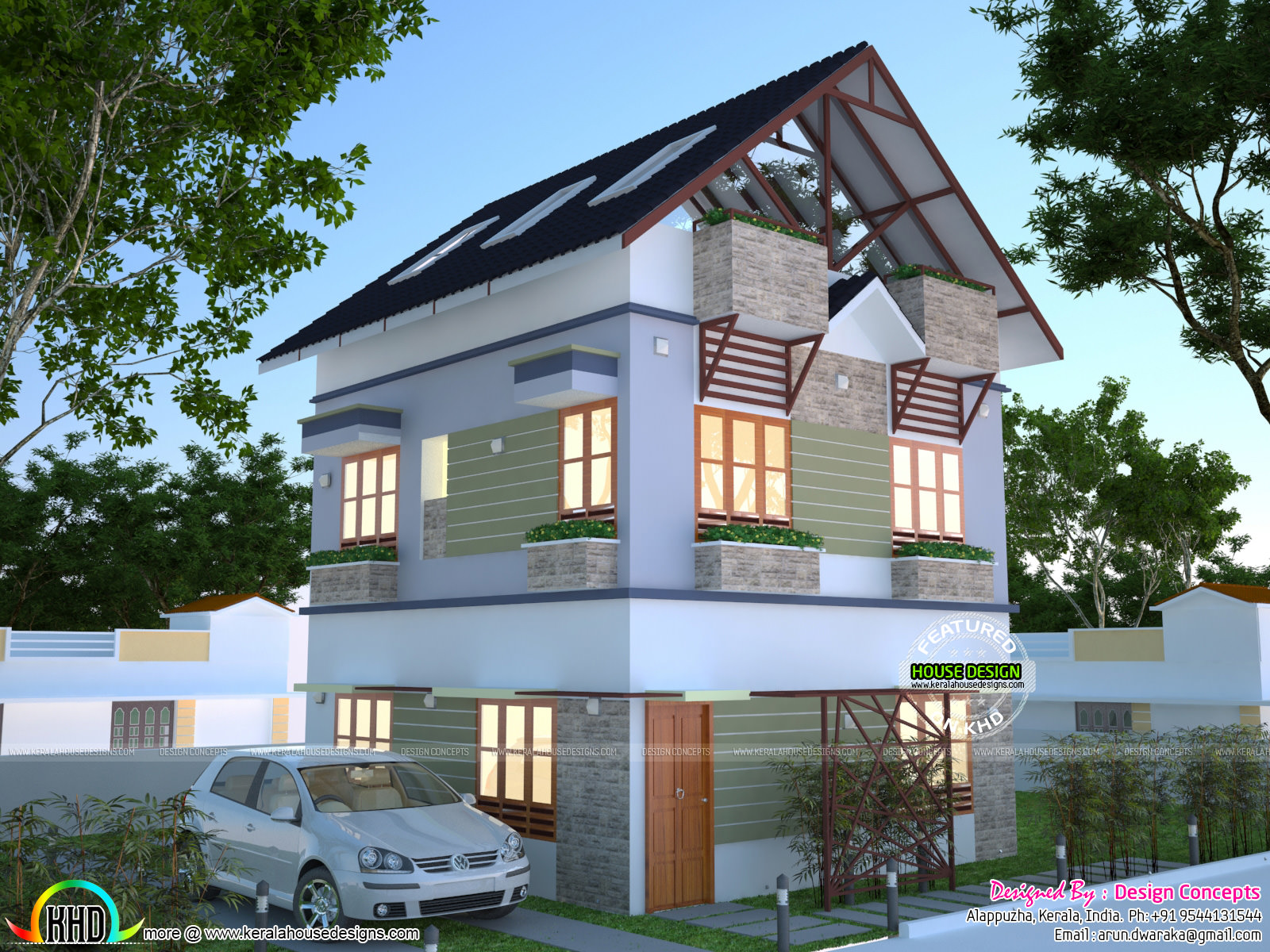 House plan for 2 cent Kerala home design and floor plans 