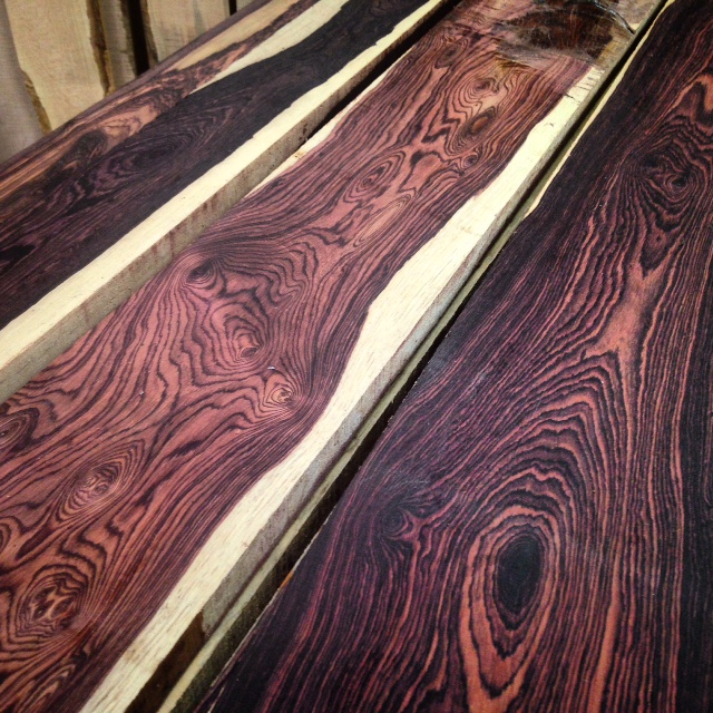 Tropical Exotic Hardwoods NEW pieces of Mexican Kingwood (Camatillo