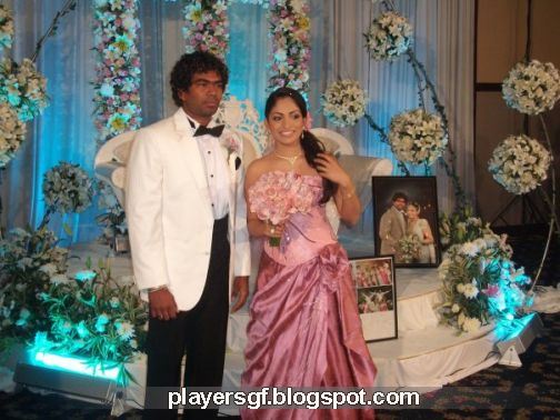 Lasith Malinga and his wife Tanya Minoli Perera Lasith Malinga and his wife Tanya Minoli Perera