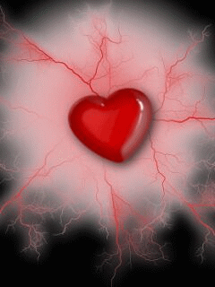 Coração pulsando de amor
