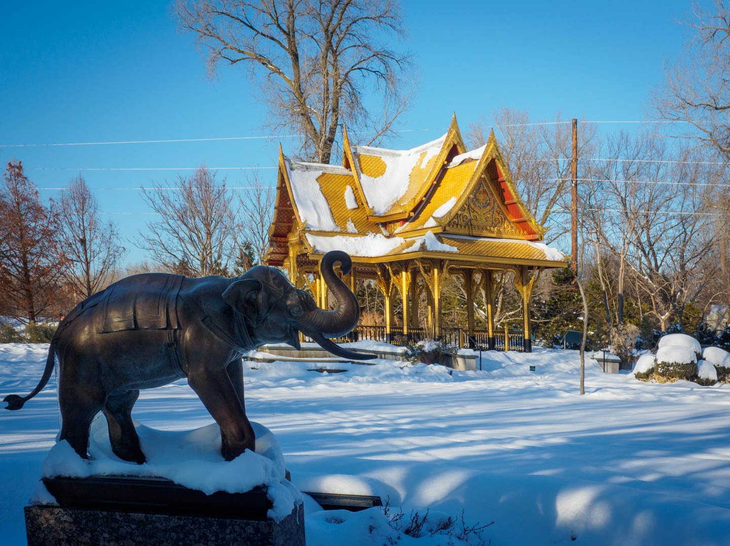 Indian Summer Afternoon At Olbrich >> Enderle Travelblog Thai Structure In The Snow Indian Summer Afternoon At Olbrich >> Enderle Travelblog Thai Structure In The Snow