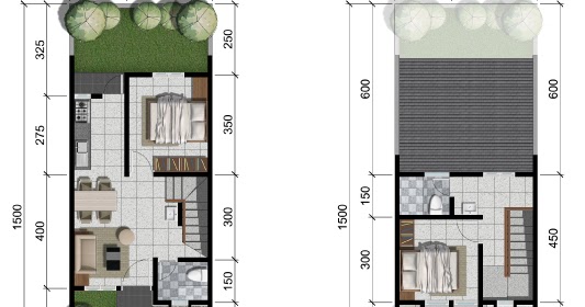 Download Desain Rumah Minimalis 2 Lantai 5 X 15 Background