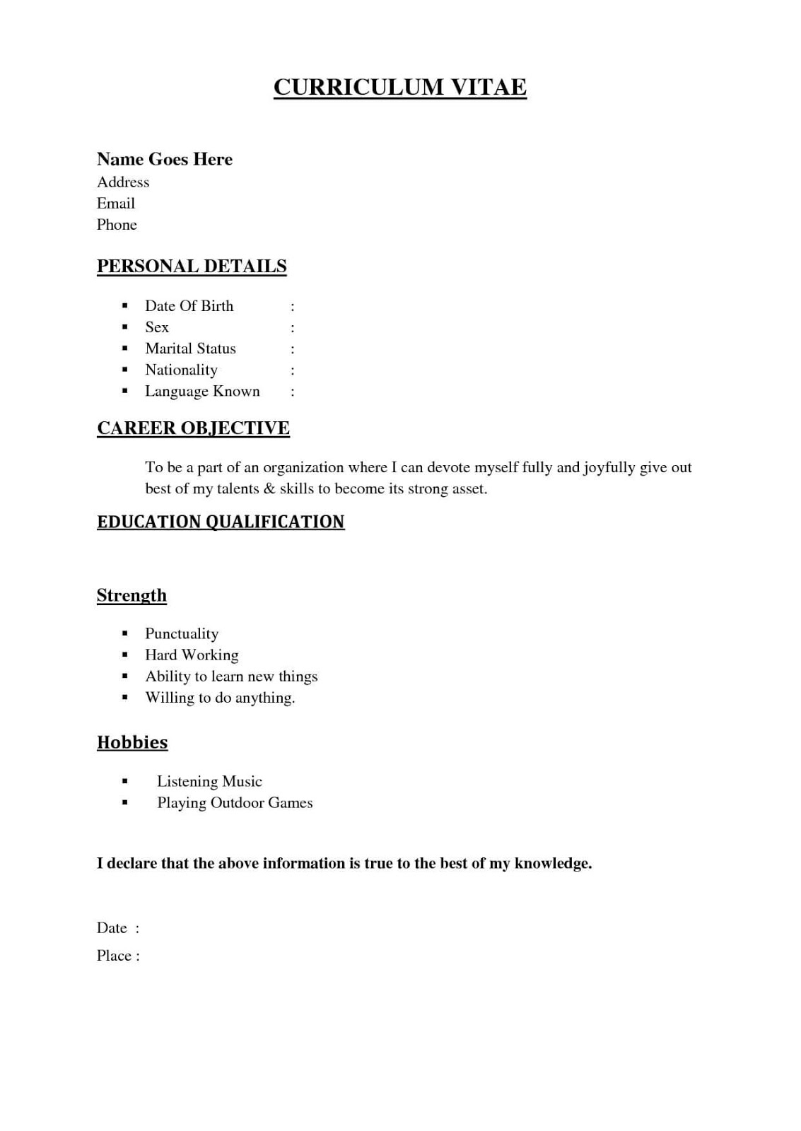 How To Write A Simple Resume How To Write A Simple Resume