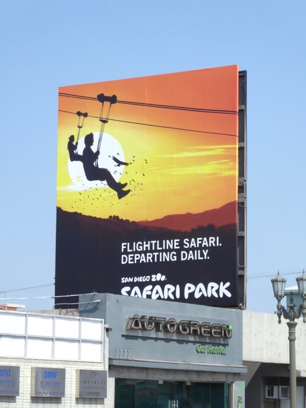 San Diego Zoo Safari Park flightline billboard San Diego Zoo Safari Park flightline billboard