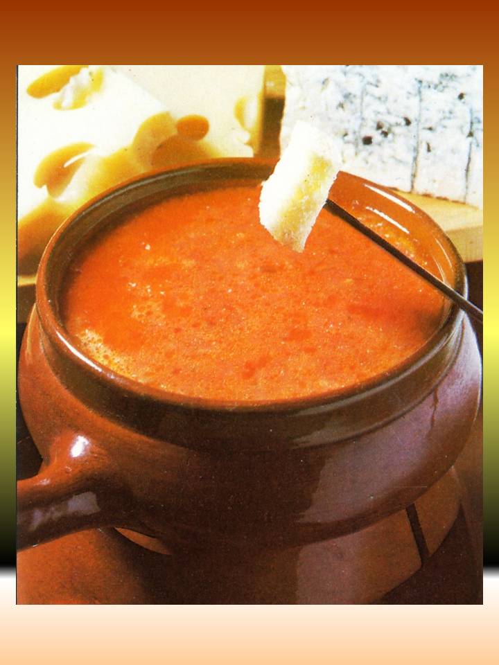 CAZUELA DE BARRO Fondue de Queso y Tomate