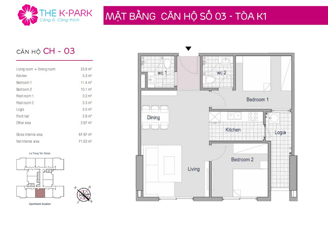 Thiết kế căn hộ 03 tòa k1 Thiết kế căn hộ 03 tòa k1