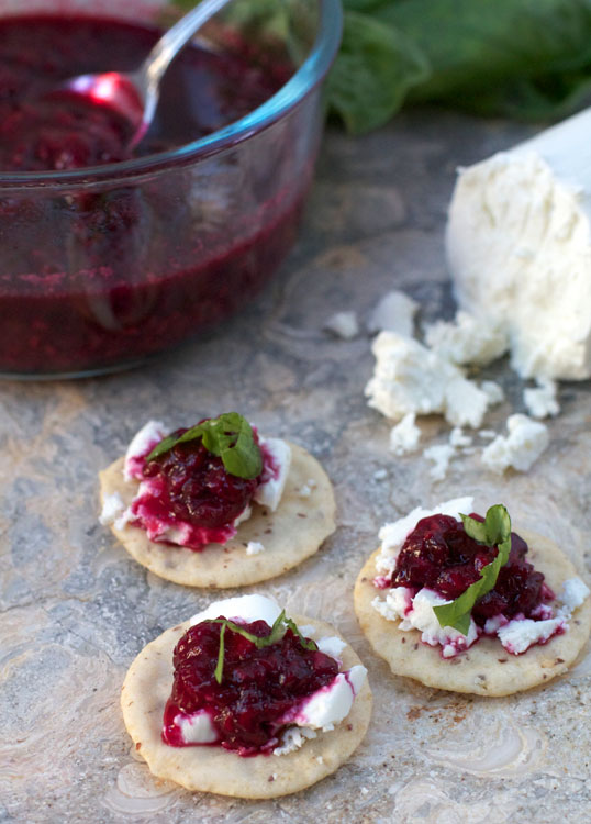 A Less Processed Life What I'm Bringing to Book Club Berry Wine Compote Served With Goat