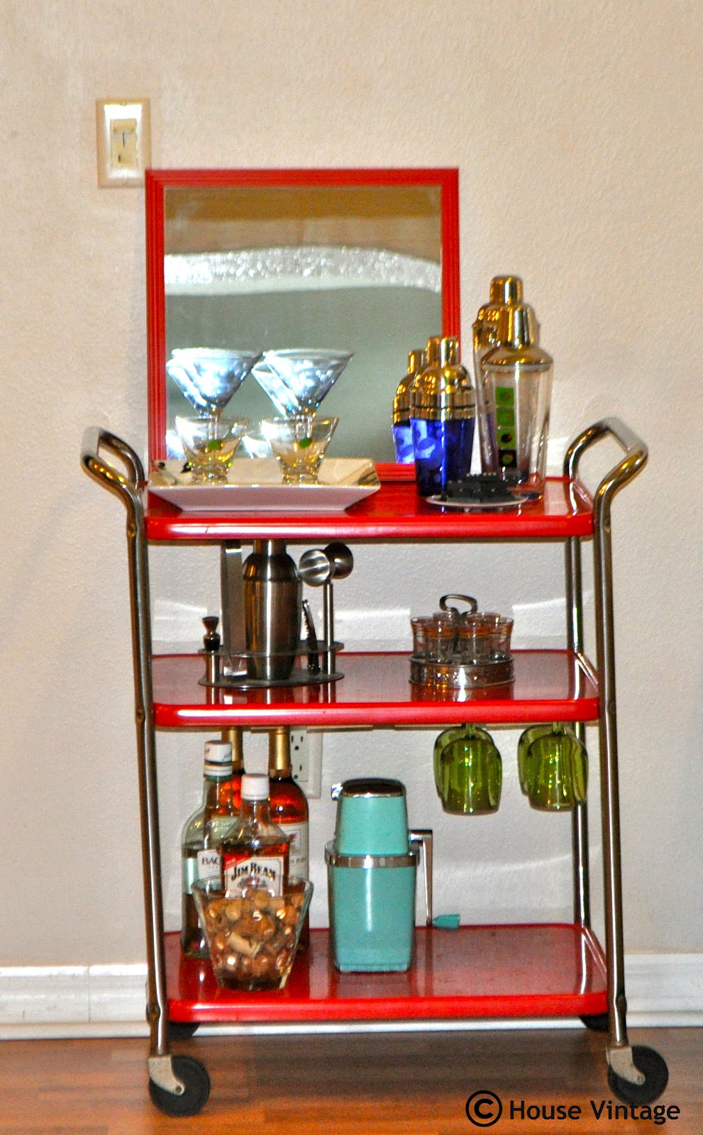 House Vintage Bar Cart