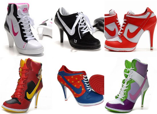 (1) Nike High Heels, tênis com salto alto