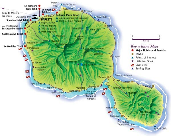 Matavai Bay Tahiti Map Life On The Open Road: I Finally Get To See Some Of Tahiti