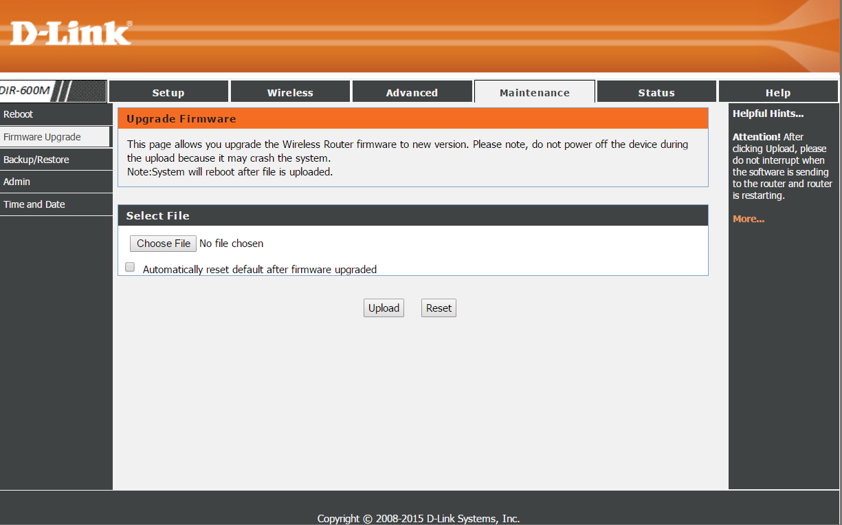 DiJiN's Lab DLink router DIR 600M gives error "WAN IP must be on