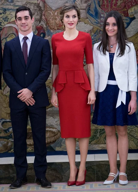 Queen Letizia and King Felipe held a lunch for 'Fernando del Paso and Meets World Figure Skating Champion Javier Fernandez