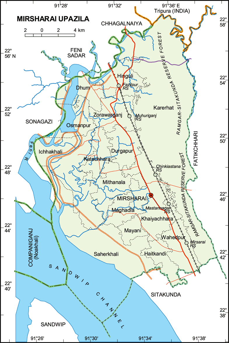 Mirsarai Economic Zone Map Maps Of Bangladesh: Mirsarai Upazila