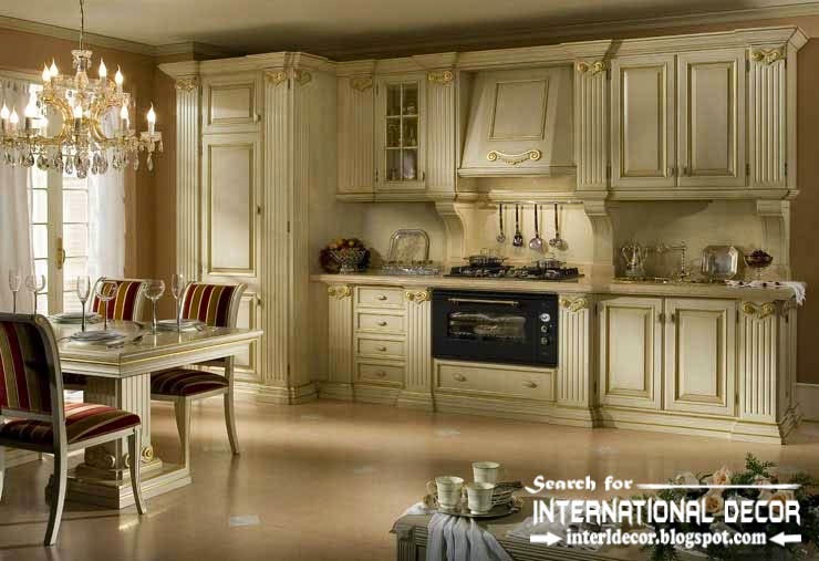 classic English style in the interior, English kitchen furniture and decor
