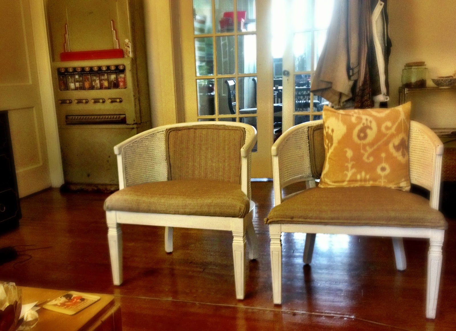 Boy Meets Girl Meets Home DIY Cane Chair Reupholstery
