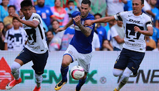 Cruz Azul vs Pumas UNAM en Torneo Clausura 2018