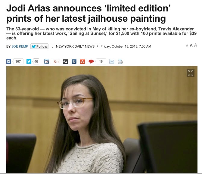 About Jodi Arias and her supporters Prices of Jodi Arias's artwork