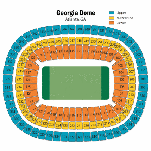 Georgia Dome Interactive Seating Chart