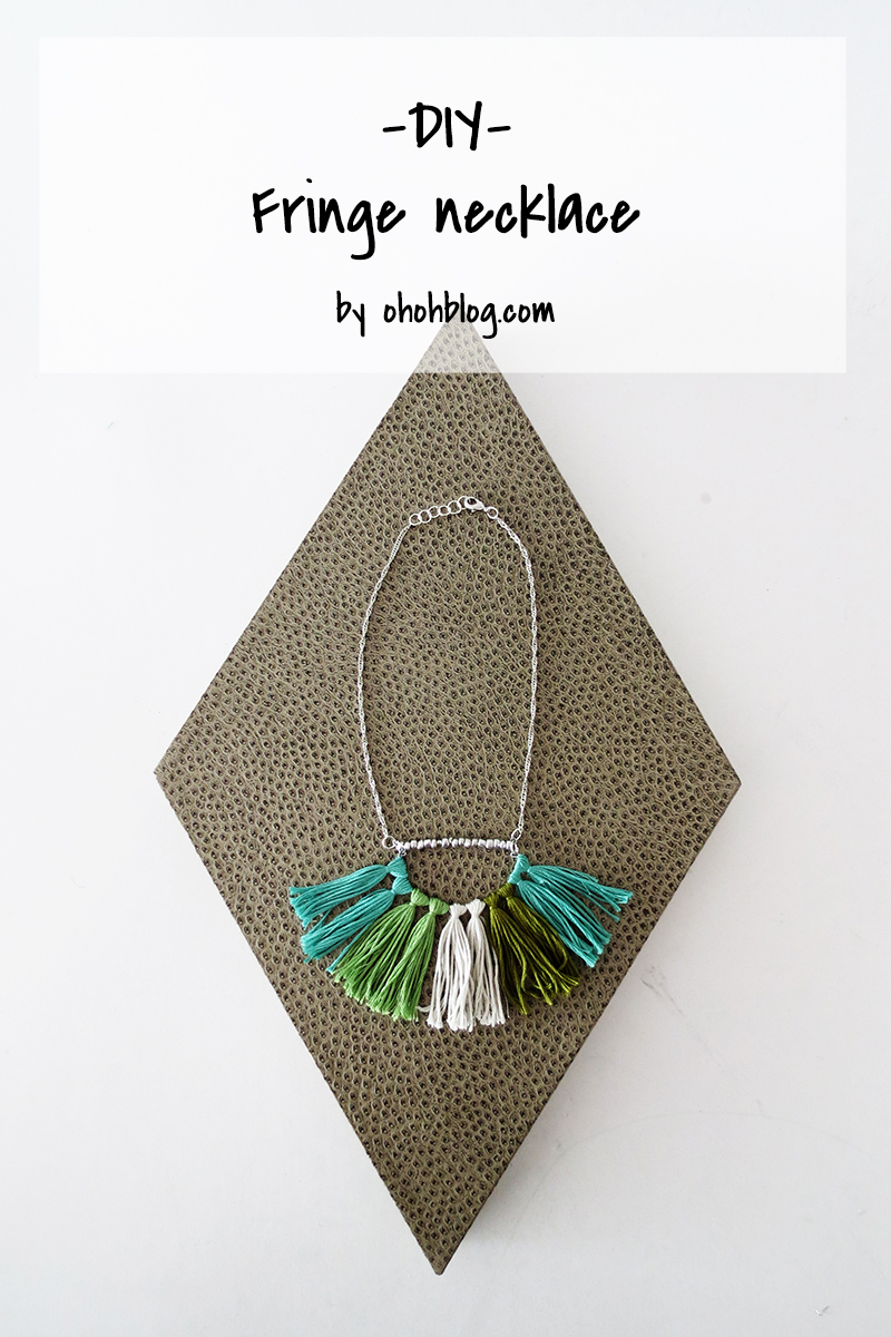 How to make a fringe necklace Ohoh Blog