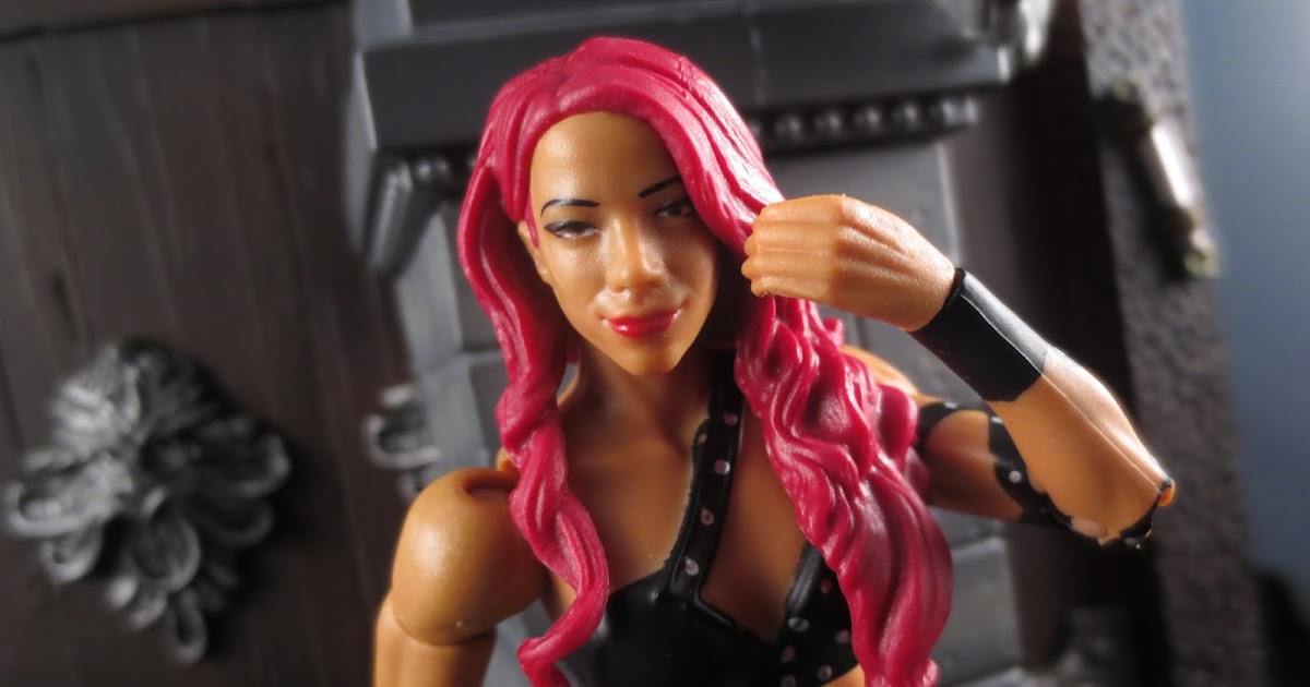 1. WWE Elite Collection Sasha Banks Action Figure with Blue Hair - wide 6