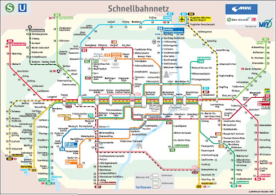 Munich S bahn map with u bahn
