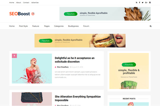 Seo Boost - Responsive Blogger Template
