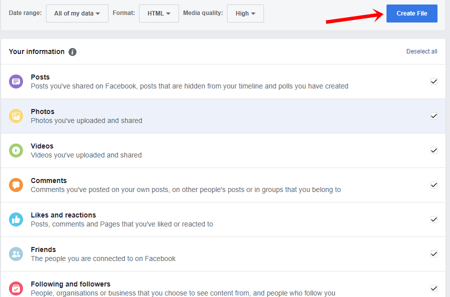 Click on create file Click on create file