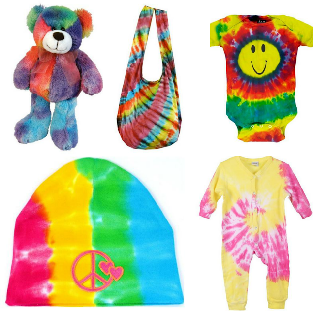 Super Groovy TieDyed Baby Gear {hippie baby gifts under 30} Quirky