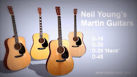 Neil Young's Martins guitars D-18, D-28, D-45