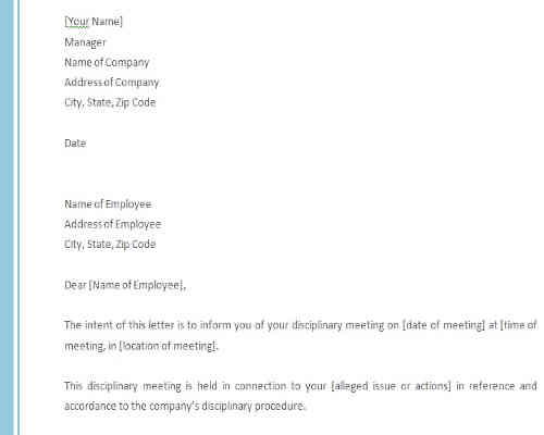 Disciplinary Letter Disciplinary Letter