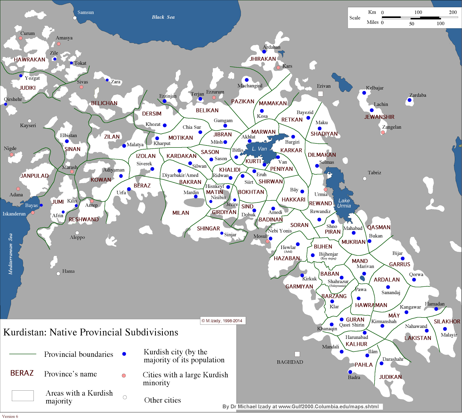 Mehrdad Izady'in haritalarında Redkiler