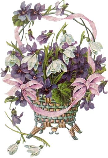 ForgetMeNot: violets in baskets